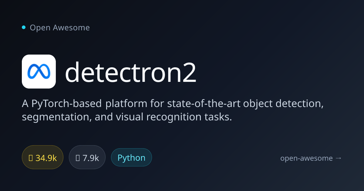 detectron2 — PyTorch Object Detection Platform | Open Awesome