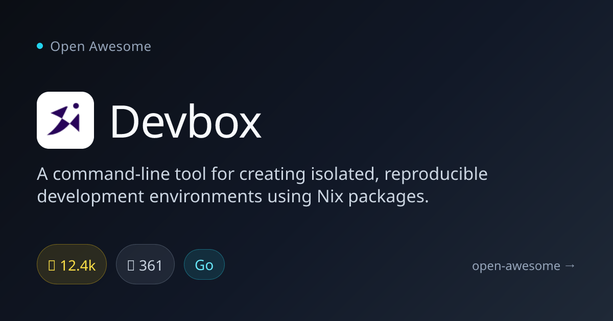 Devbox — Isolated Dev Environments | Open Awesome