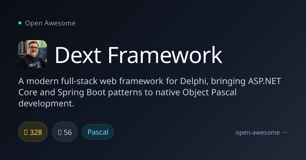 Dext Framework — Full-Stack Delphi Web Framework | Open Awesome