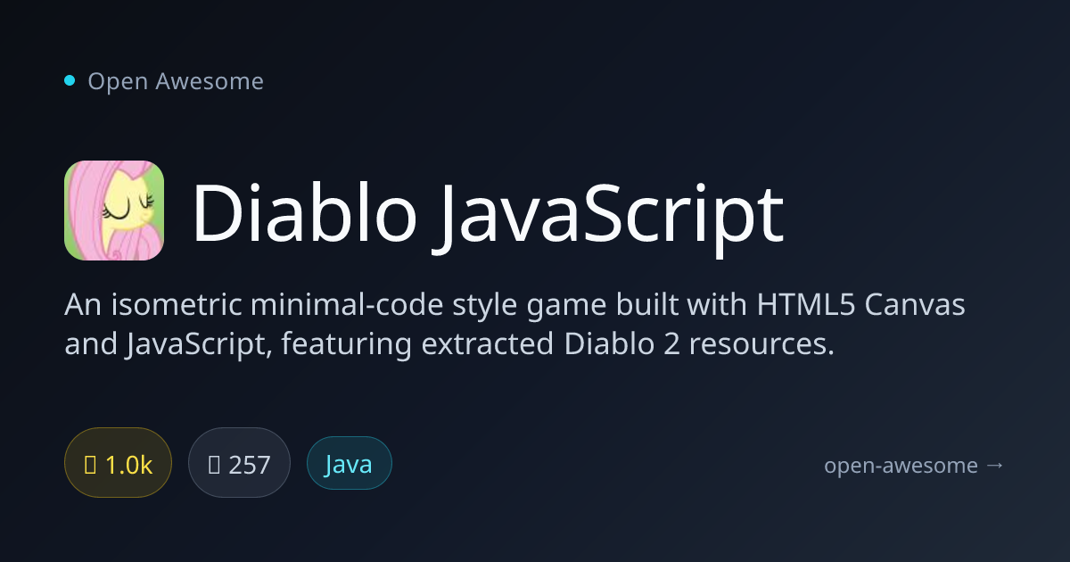 Diablo JavaScript — Isometric HTML5 Canvas Game | Open Awesome