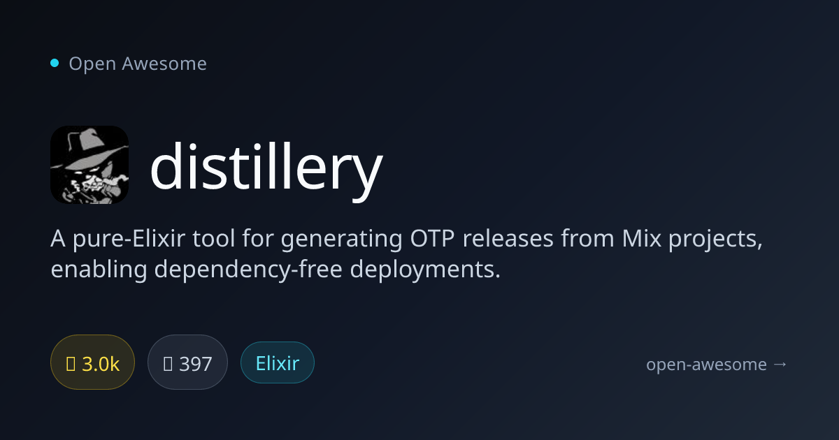 distillery — Elixir OTP Release Generator | Open Awesome