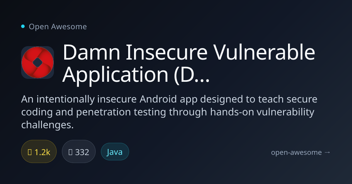 Damn Insecure Vulnerable Application (DIVA) — Insecure Android App for ...