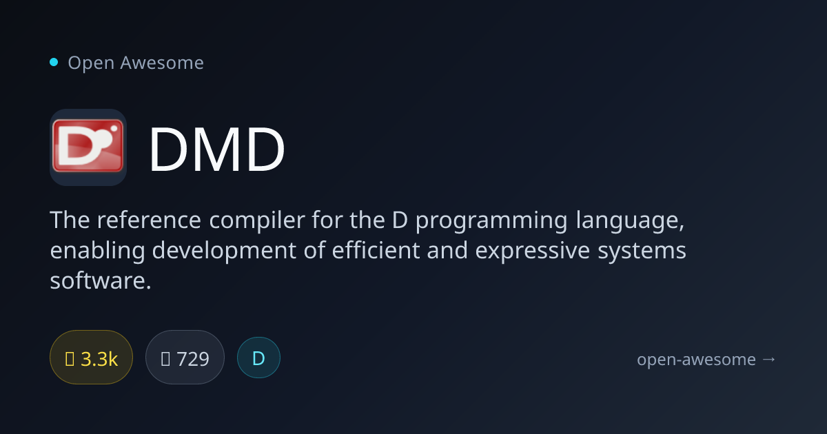 DMD — D Programming Language Compiler | Open Awesome