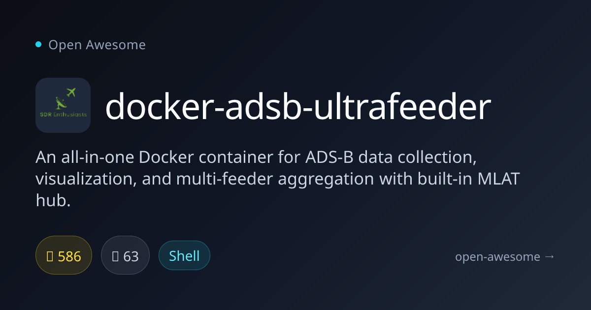docker-adsb-ultrafeeder — ADS-B Data Collection Container | Open Awesome