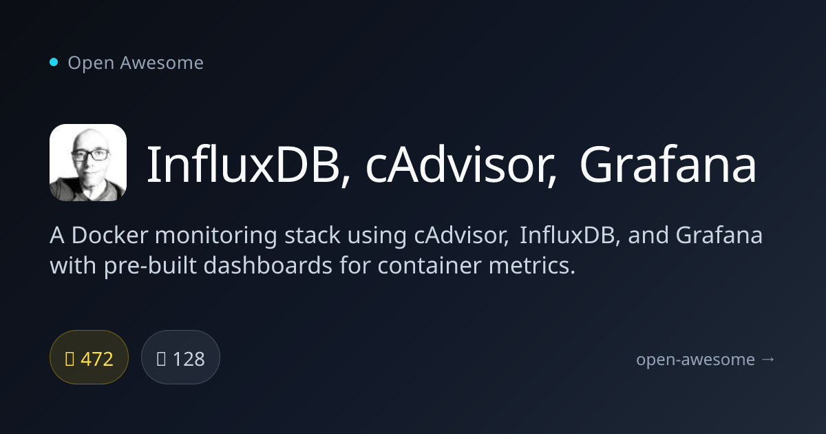 InfluxDB, cAdvisor, Grafana — Docker Monitoring Stack | Open Awesome