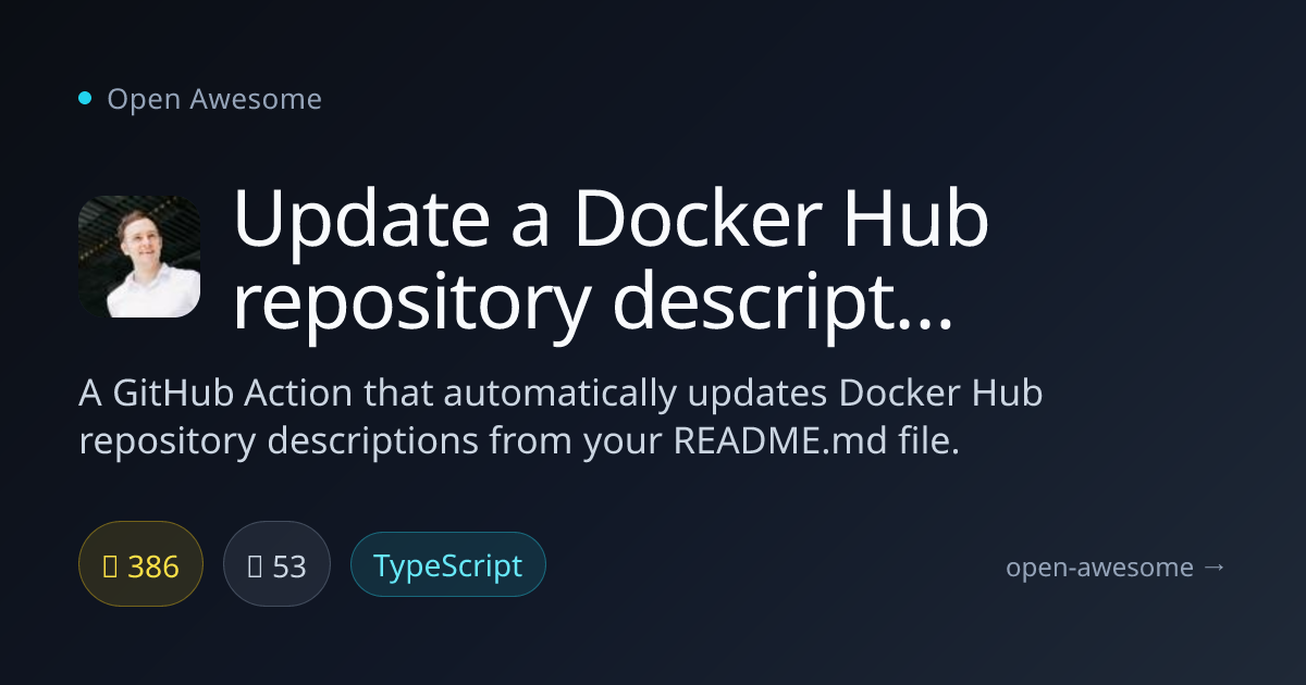 Update a Docker Hub repository description from README.md — GitHub ...