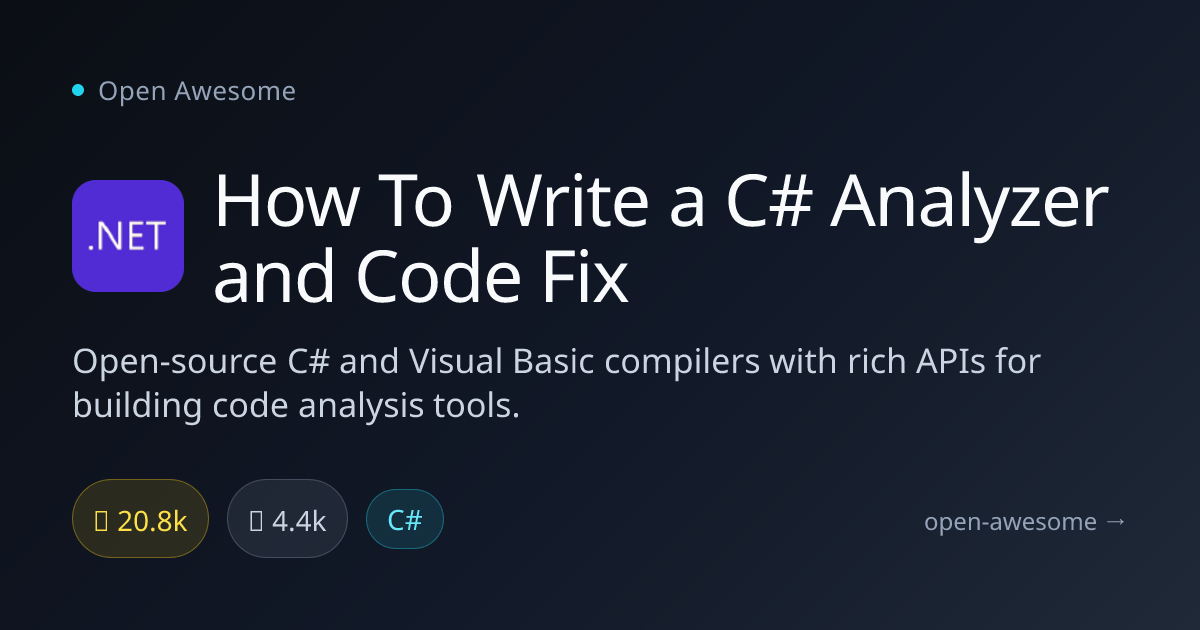 How To Write a C# Analyzer and Code Fix — C# Analyzer & Code Fix Guide ...