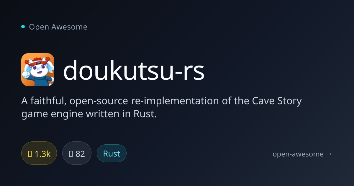 doukutsu-rs — Cave Story Engine in Rust | Open Awesome