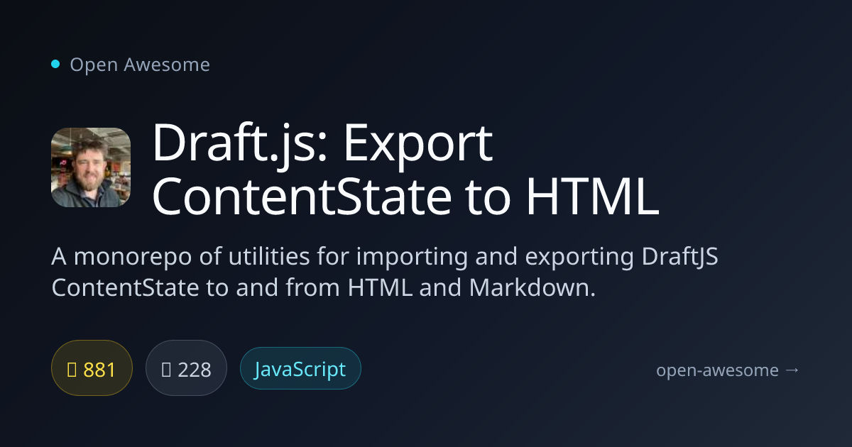 Draft.js: Export ContentState to HTML — DraftJS HTML Export Utilities ...