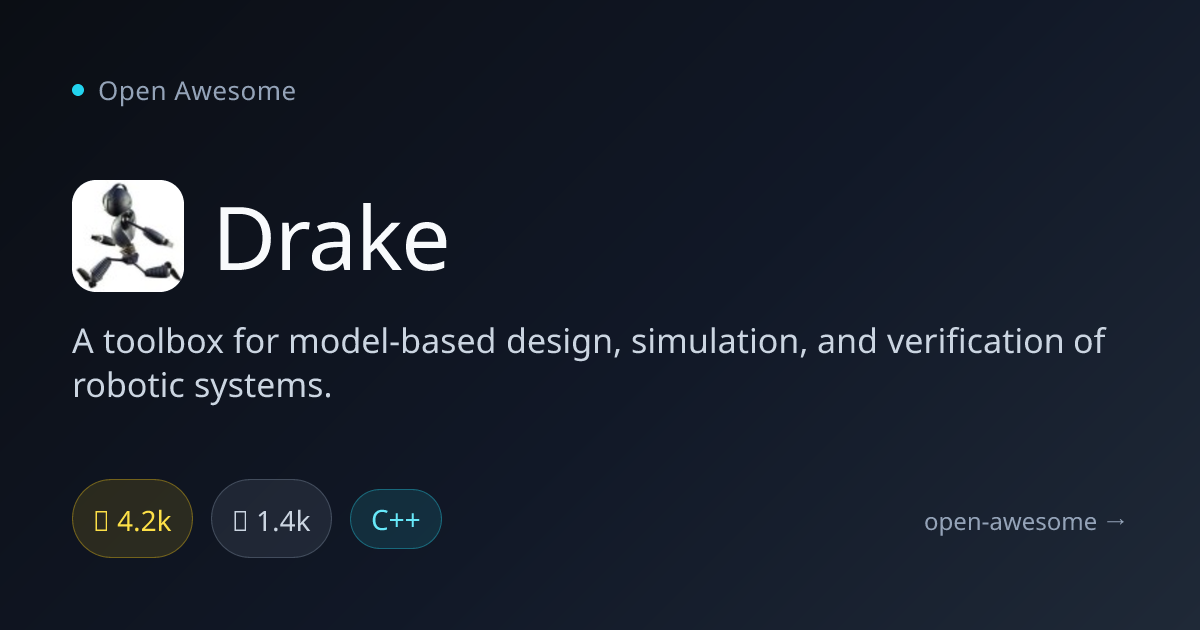 Drake — Robotic System Design Toolbox | Open Awesome
