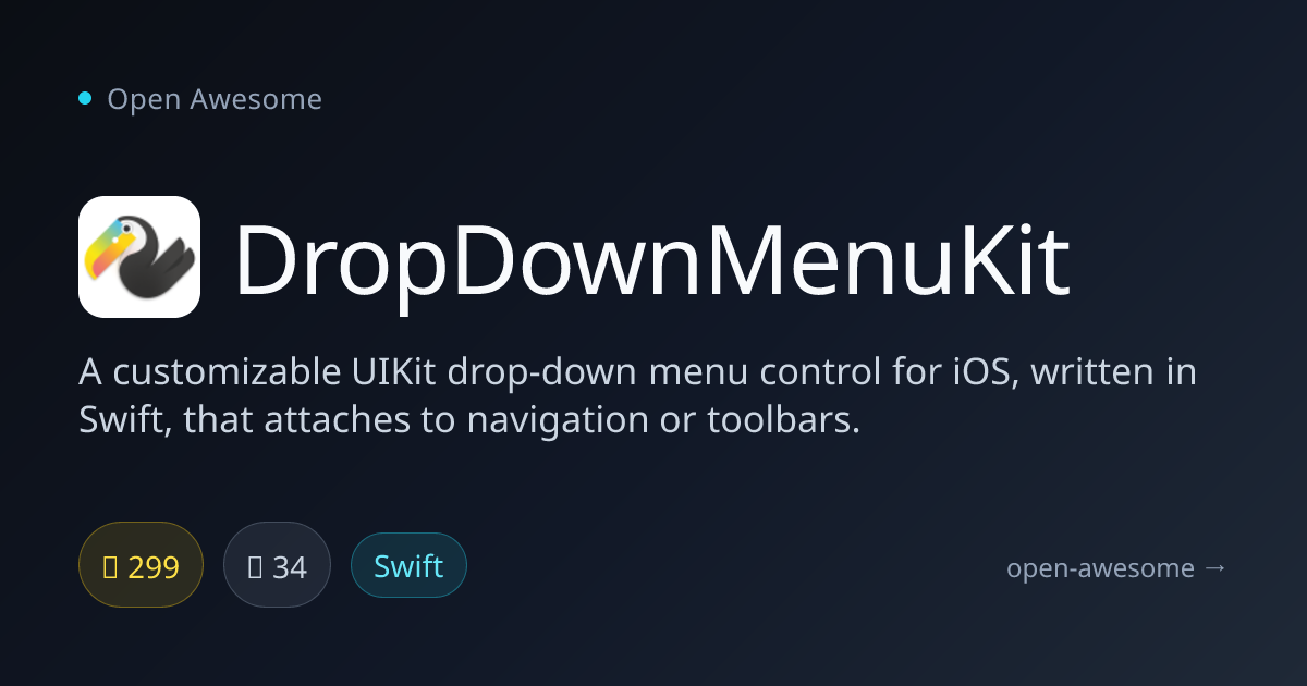 DropDownMenuKit — iOS UIKit Drop-Down Menu | Open Awesome