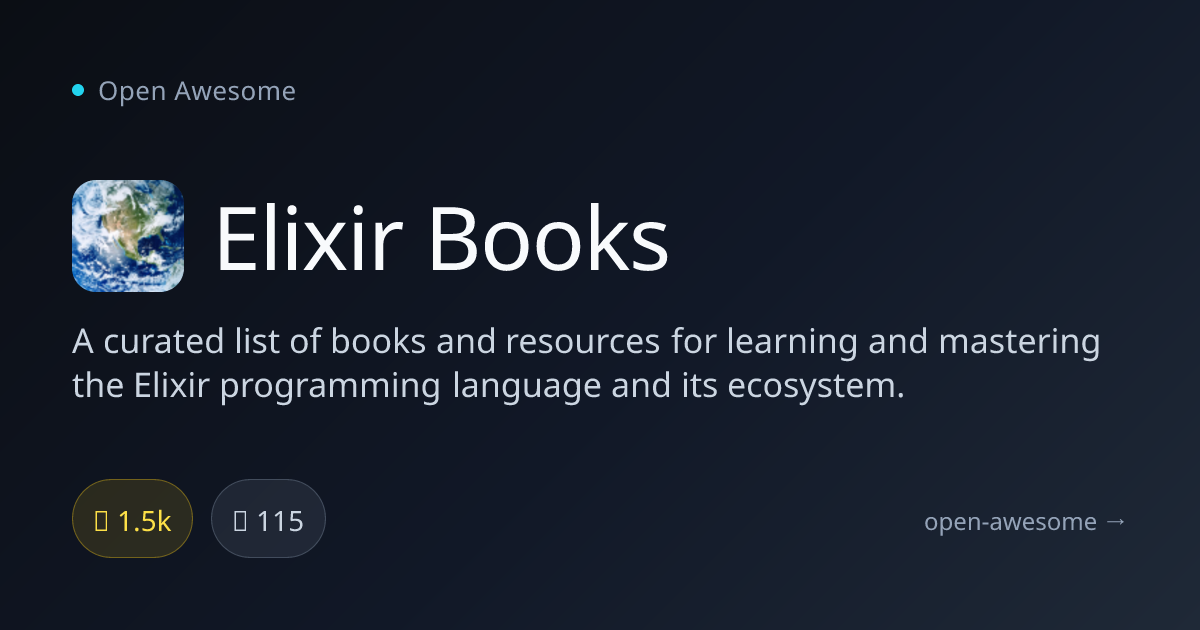 Elixir Books — Elixir Programming Resources | Open Awesome