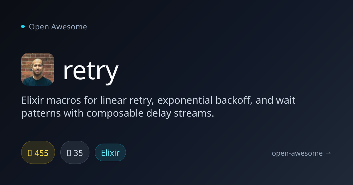 retry — Elixir Retry & Backoff Macros | Open Awesome