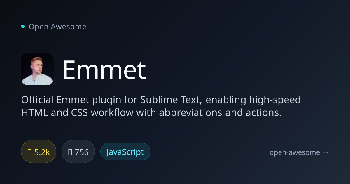 Emmet — Official Sublime Text HTML/CSS Plugin | Open Awesome