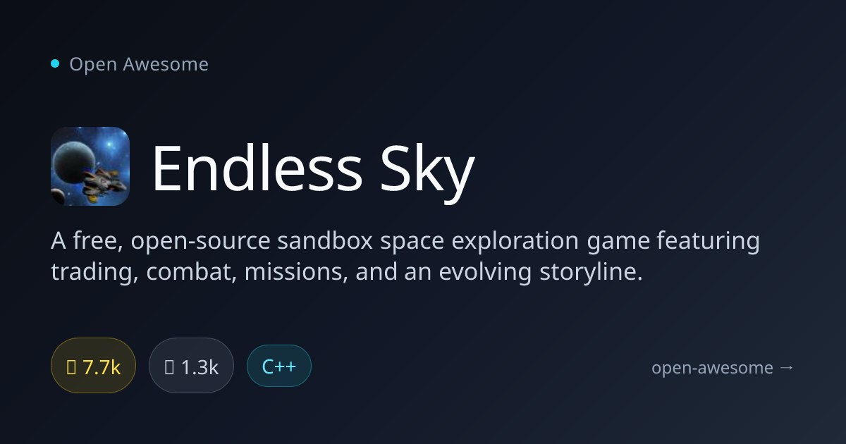 Endless Sky — Open-Source Space Exploration Game | Open Awesome
