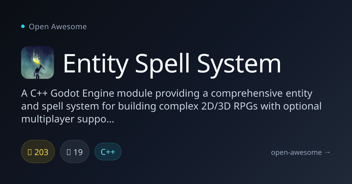 Entity Spell System — Godot RPG Entity System | Open Awesome
