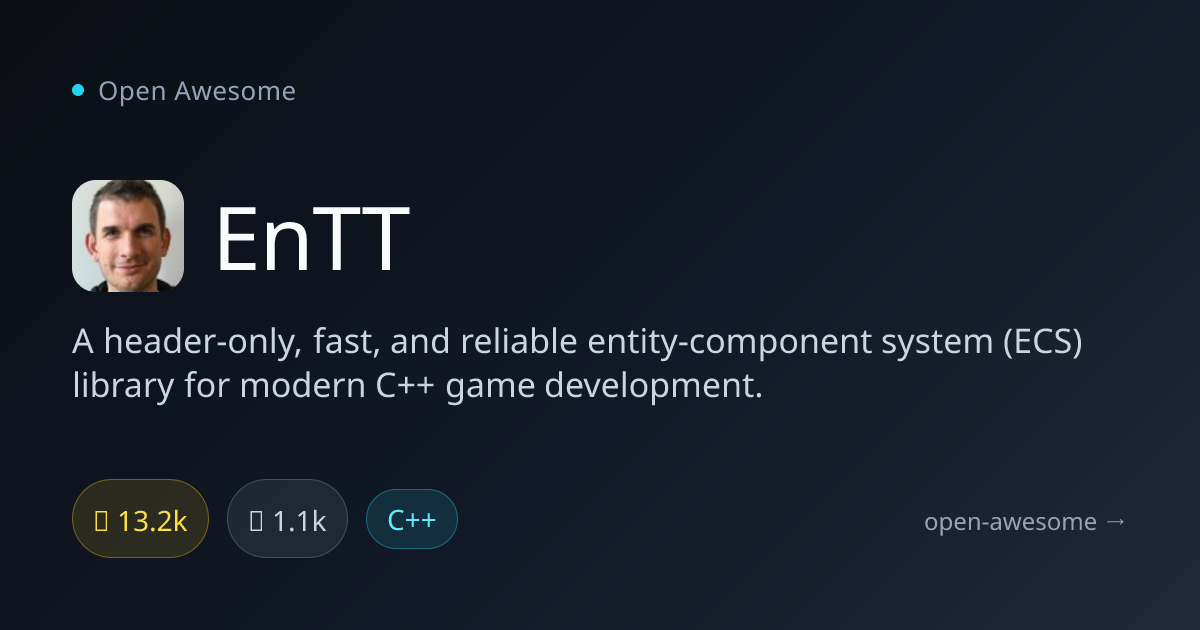EnTT — Fast C++ ECS Library | Open Awesome
