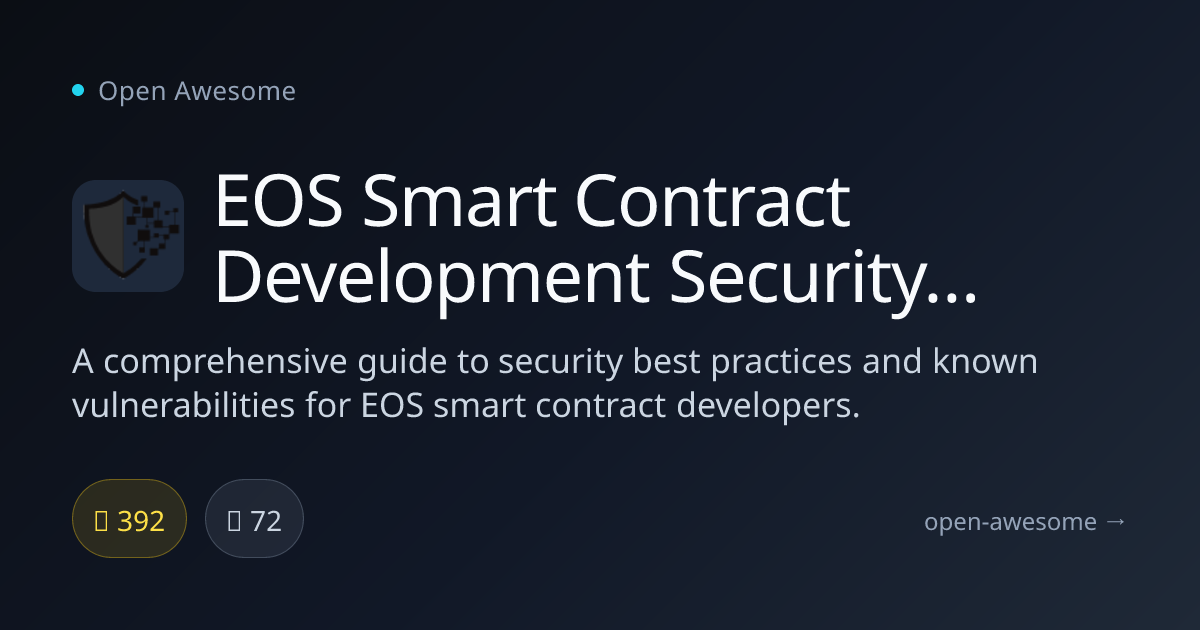 EOS Smart Contract Development Security Best Practices — EOS Smart ...