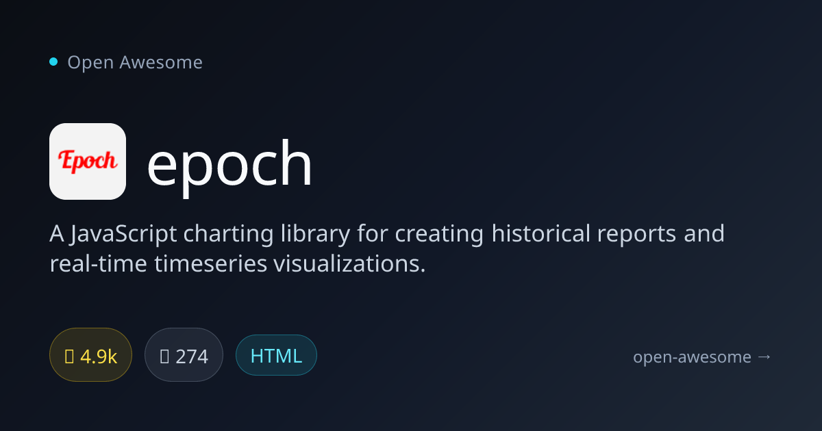 epoch — JavaScript Timeseries Charting Library | Open Awesome