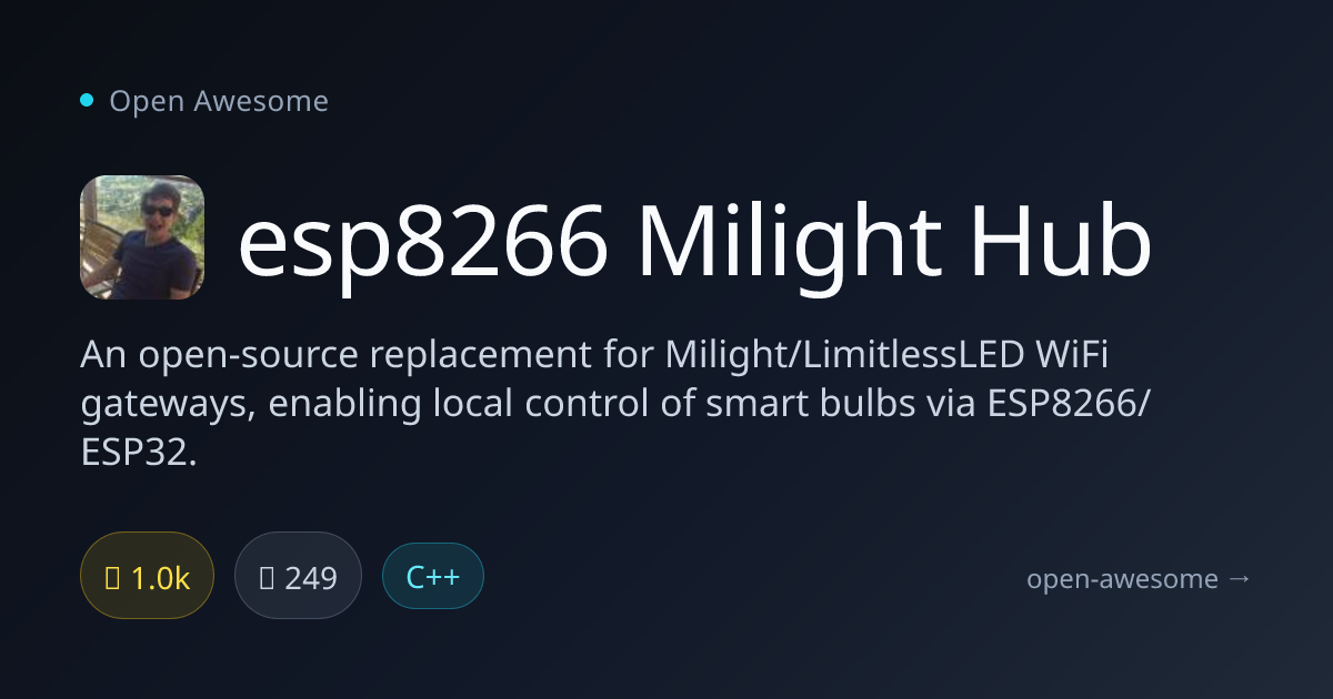 esp8266 Milight Hub — Open-Source Smart Bulb Gateway | Open Awesome