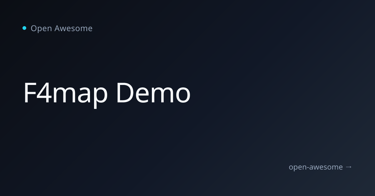 F4map Demo | Open Awesome