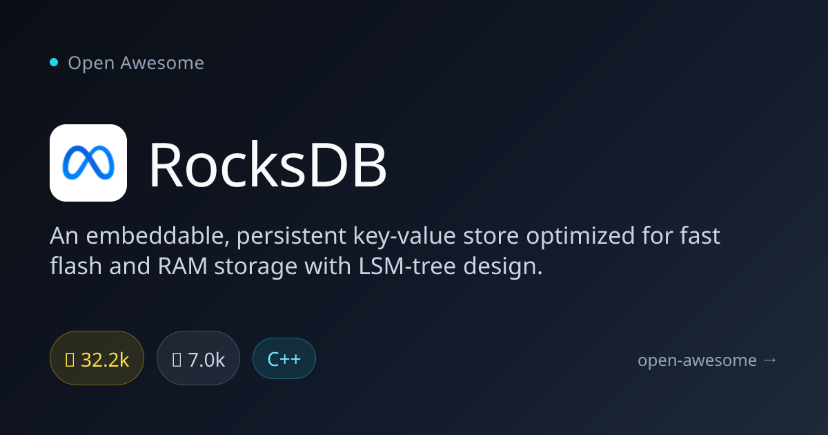 RocksDB — Embeddable Persistent Key-Value Store | Open Awesome