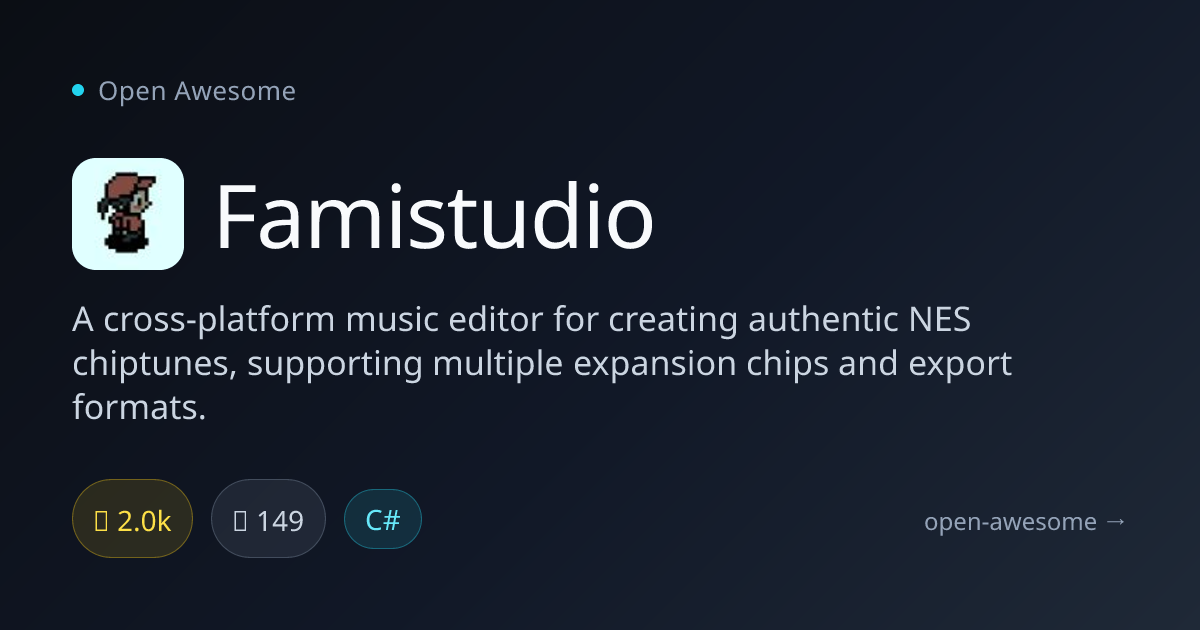 Famistudio — Cross-Platform NES Chiptune Editor | Open Awesome