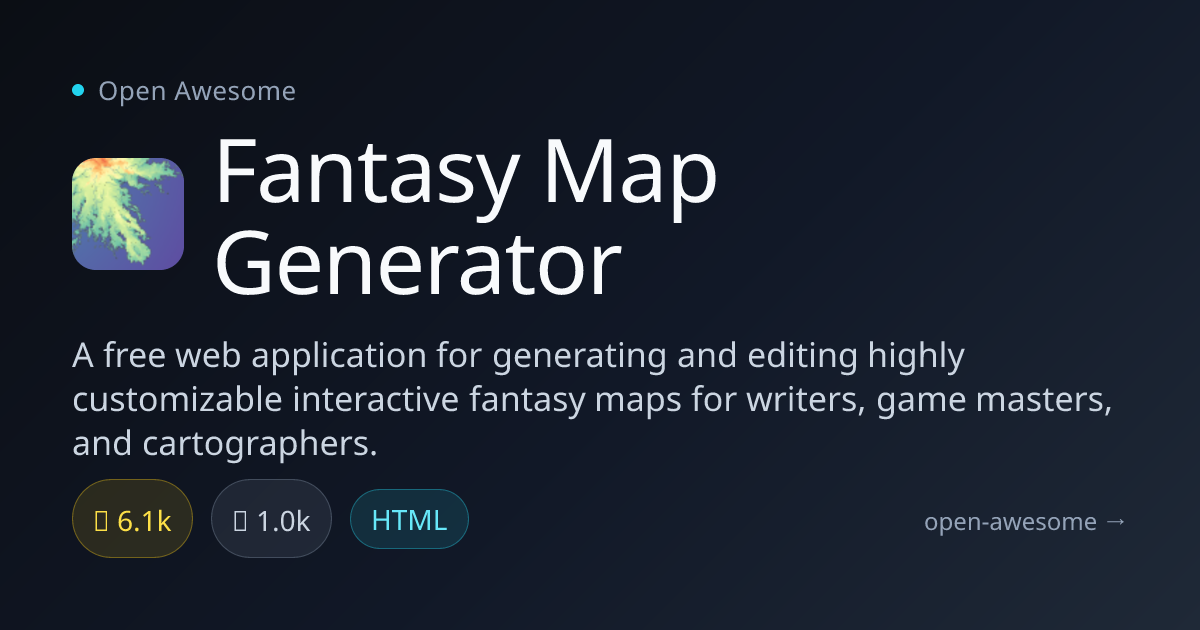 Fantasy Map Generator — Custom Interactive Fantasy Maps | Open Awesome