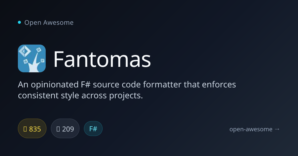 Fantomas — Opinionated F# Code Formatter | Open Awesome