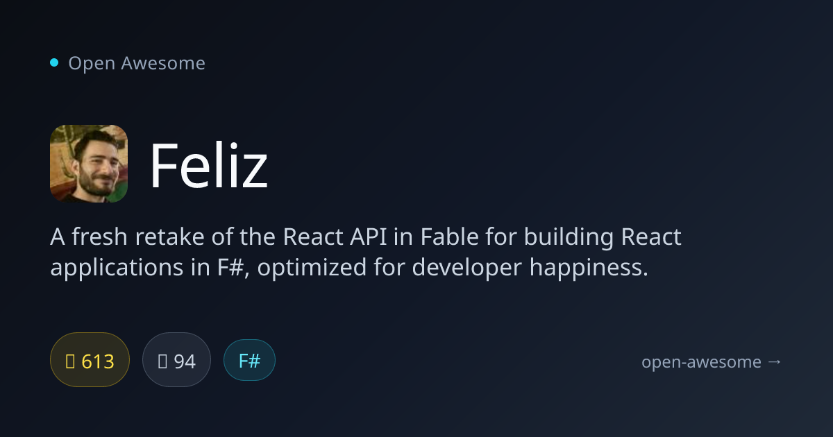 Feliz — Fable React API for F# | Open Awesome