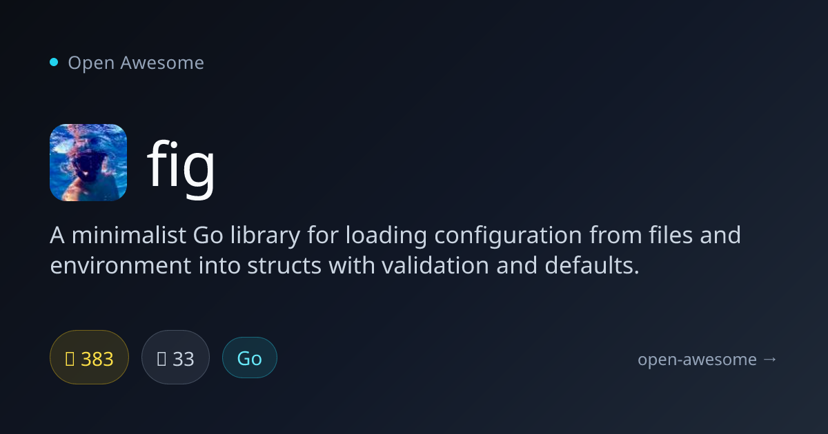 fig — Go Configuration Loading Library | Open Awesome