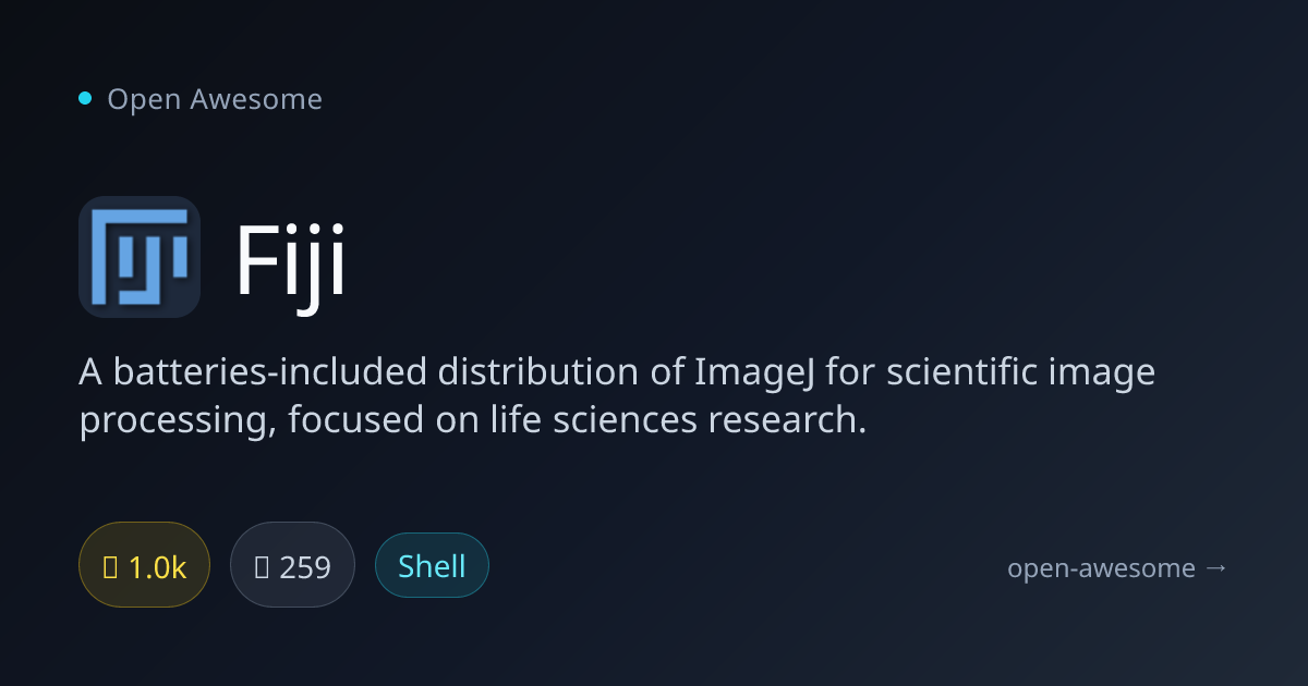 Fiji — ImageJ Distribution for Life Sciences | Open Awesome