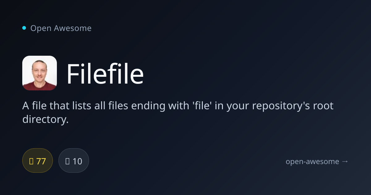 Filefile — Repository File Listing Generator | Open Awesome