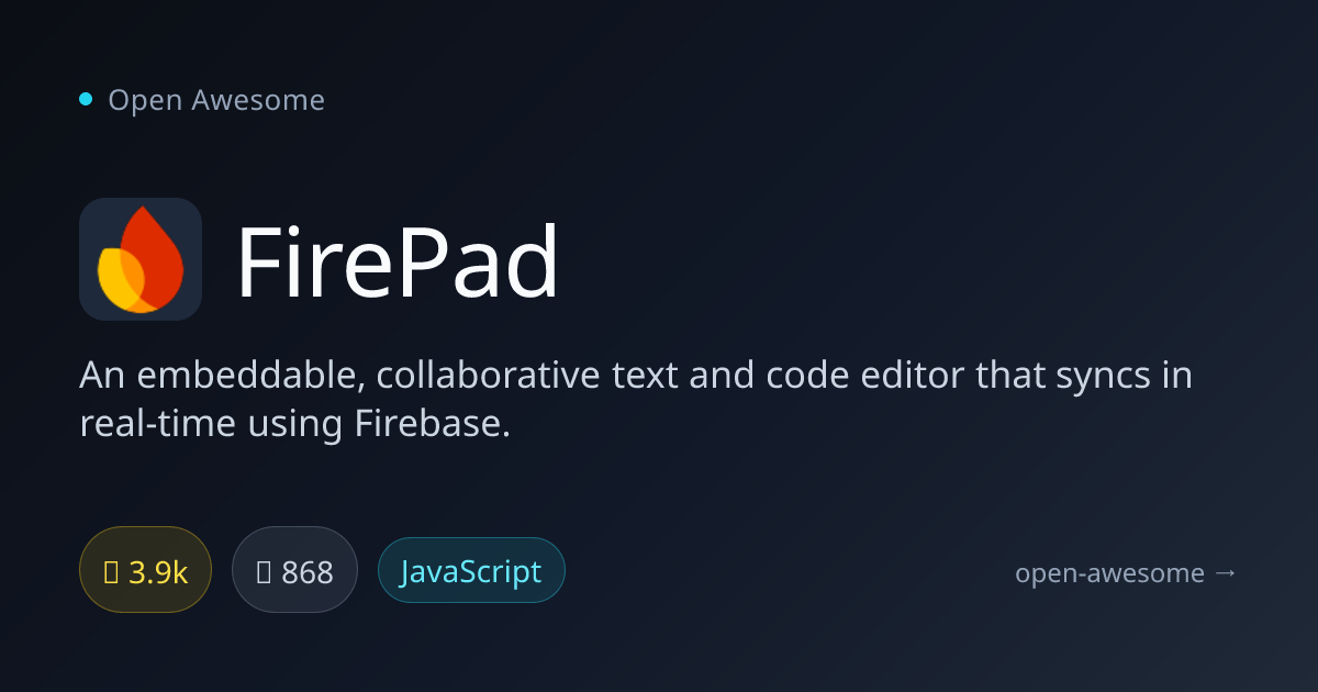 FirePad — Collaborative Editor with Firebase | Open Awesome