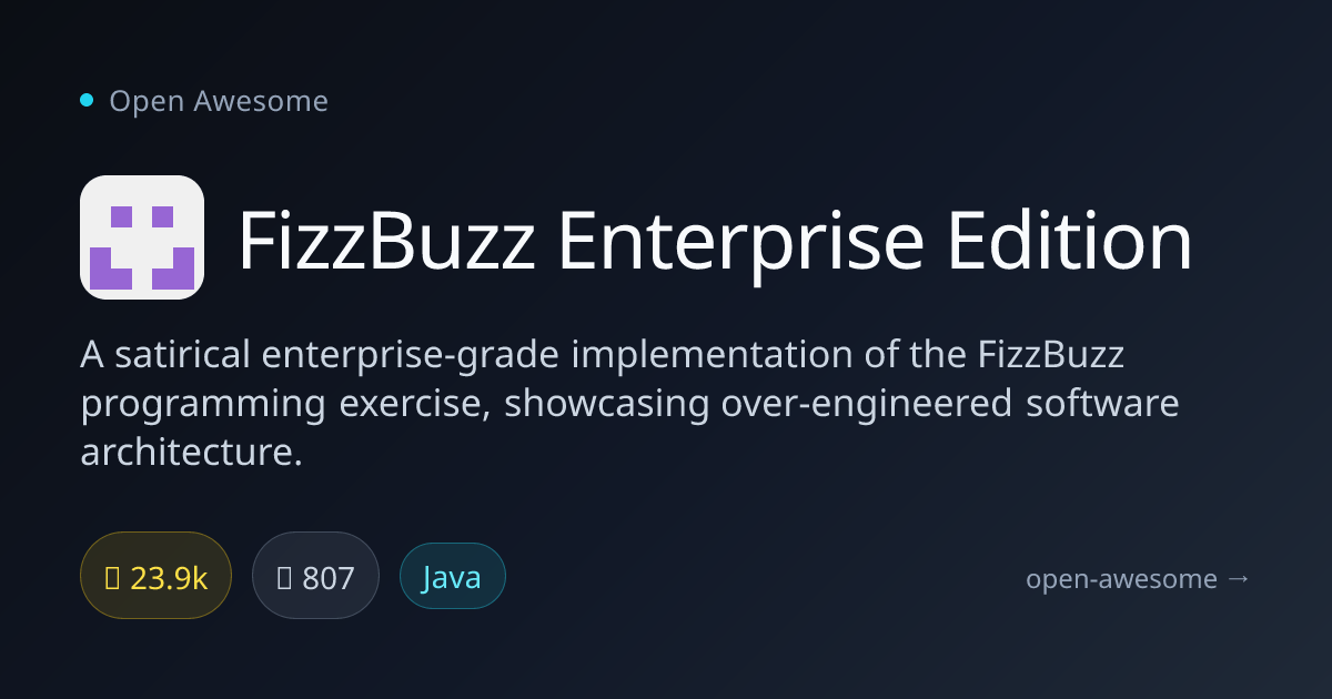 FizzBuzz Enterprise Edition — Satirical Enterprise-Grade FizzBuzz ...