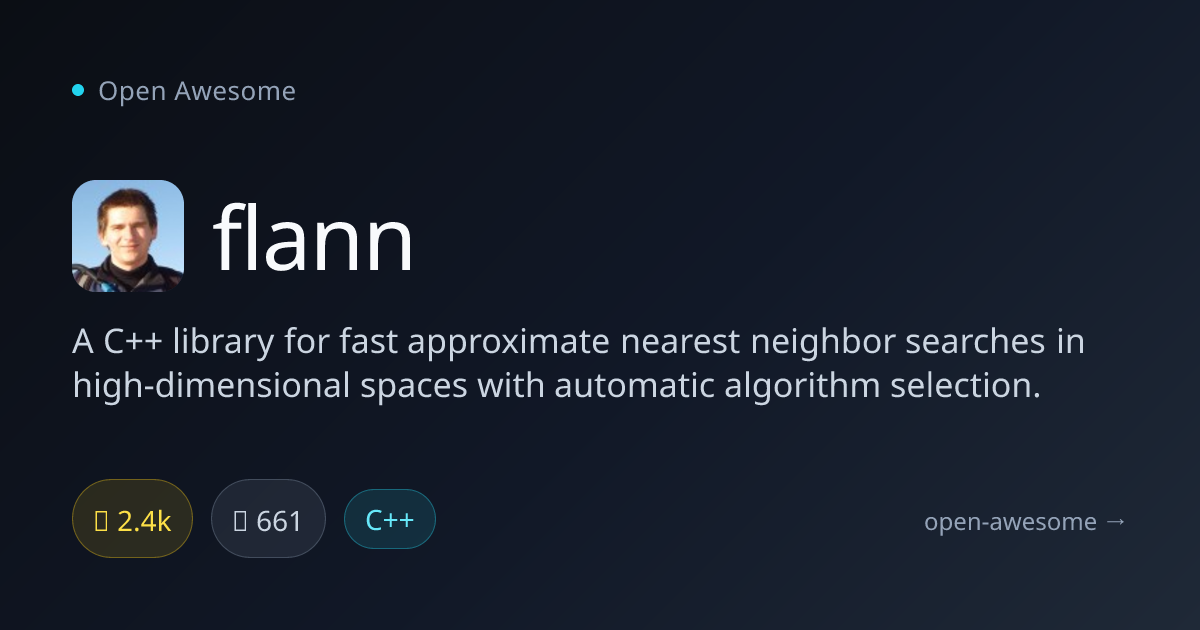 flann — Fast Approximate Nearest Neighbor Library | Open Awesome