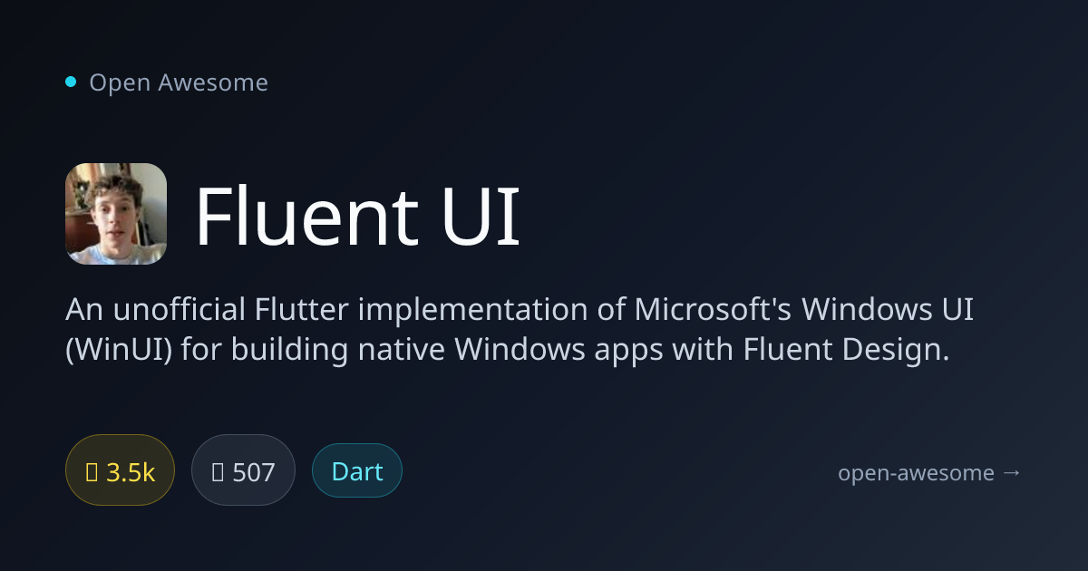 Fluent UI — Fluent Design Flutter Implementation | Open Awesome
