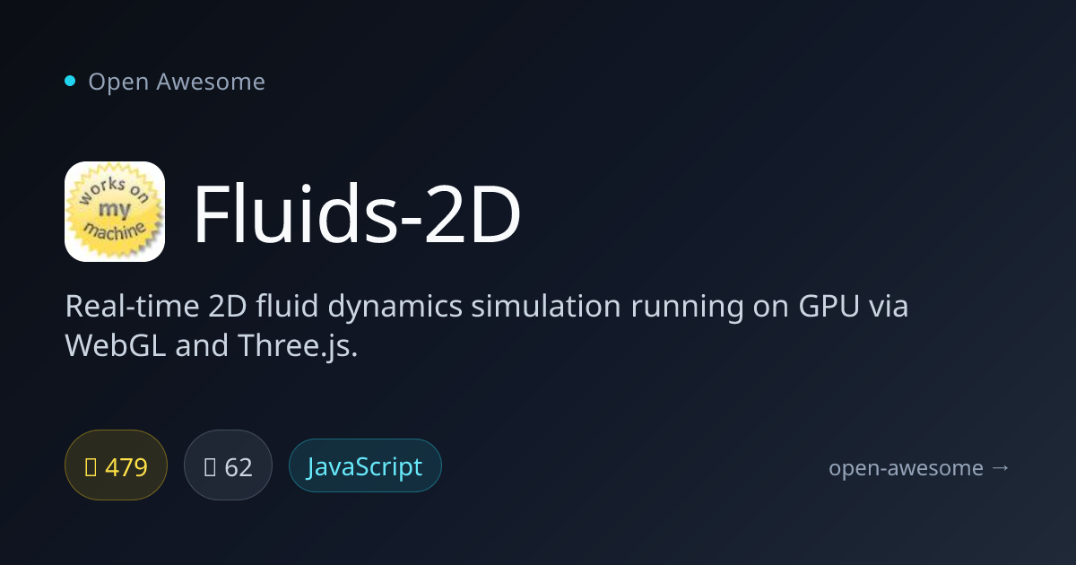 Fluids-2D — Real-Time 2D Fluid Simulation | Open Awesome