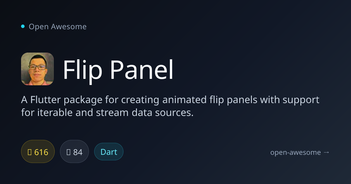 Flip Panel — Animated Flutter Flip Panels | Open Awesome