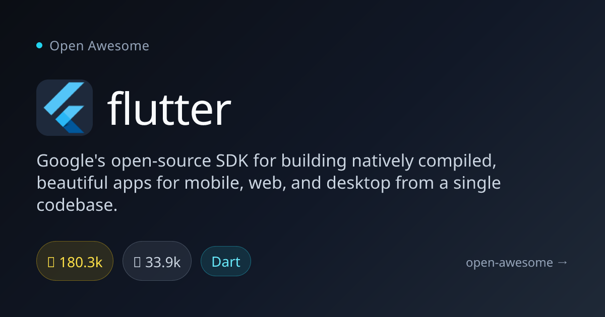 flutter — Google's Cross-Platform SDK | Open Awesome