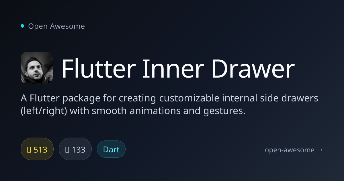 Flutter Inner Drawer — Customizable Side Drawers | Open Awesome