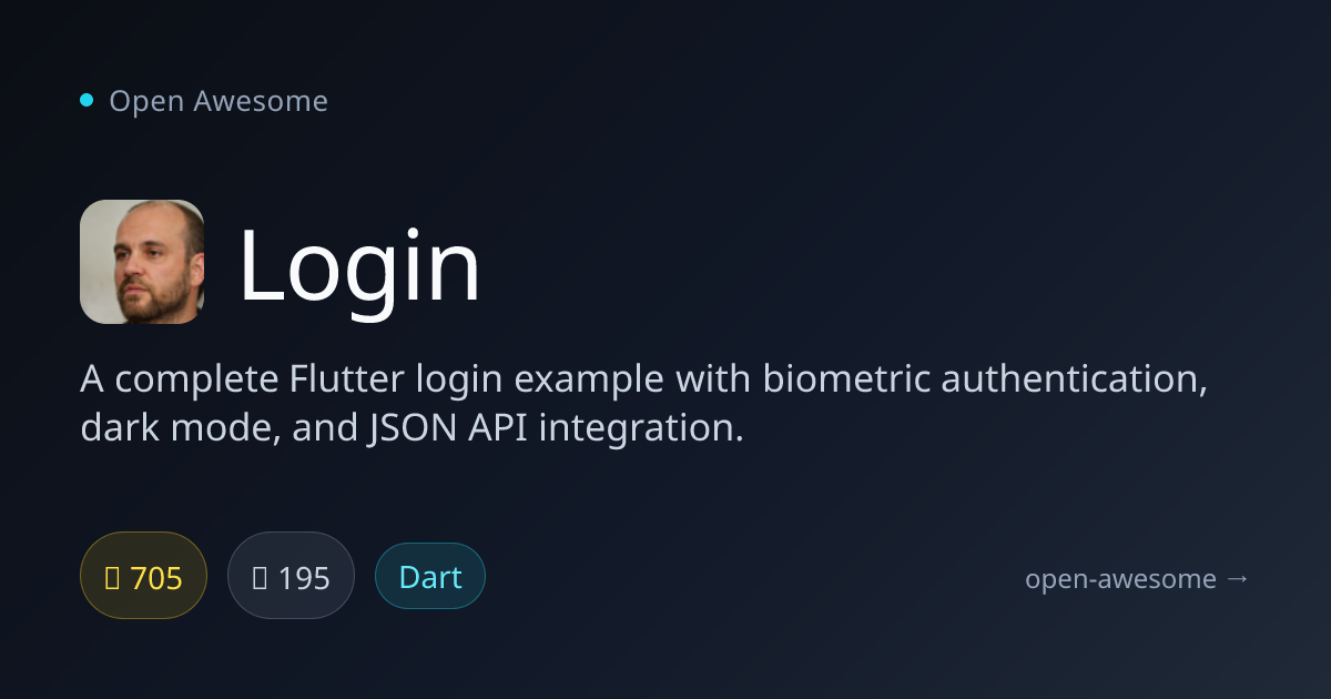Login — Complete Flutter Login Example | Open Awesome