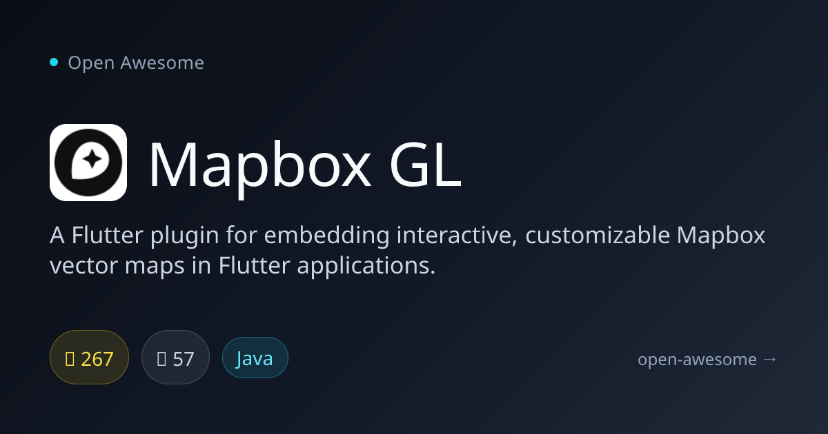 Mapbox GL — Flutter Plugin for Mapbox Vector Maps | Open Awesome