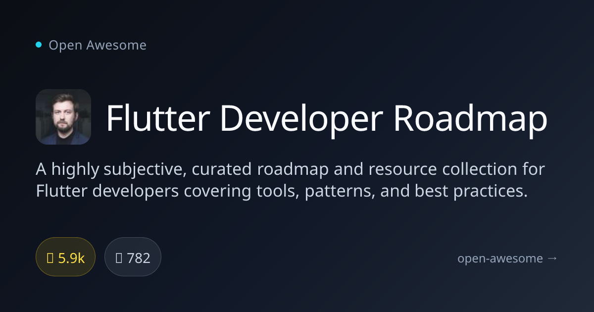 Flutter Developer Roadmap — Flutter Developer Resource Guide | Open Awesome