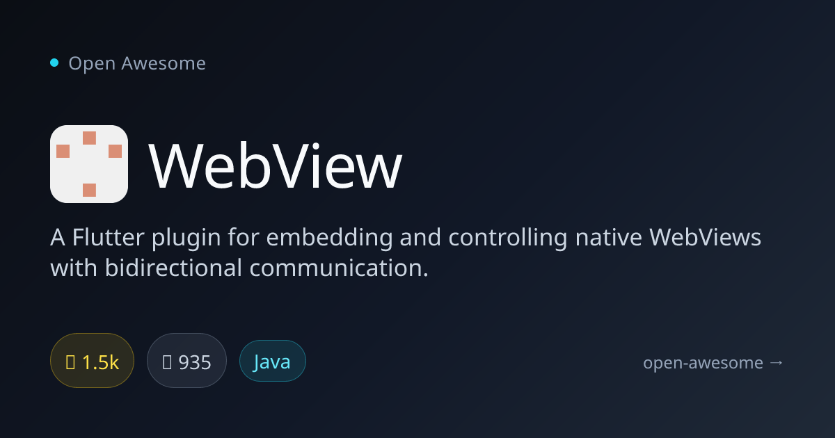 WebView — Flutter Native WebView Plugin | Open Awesome
