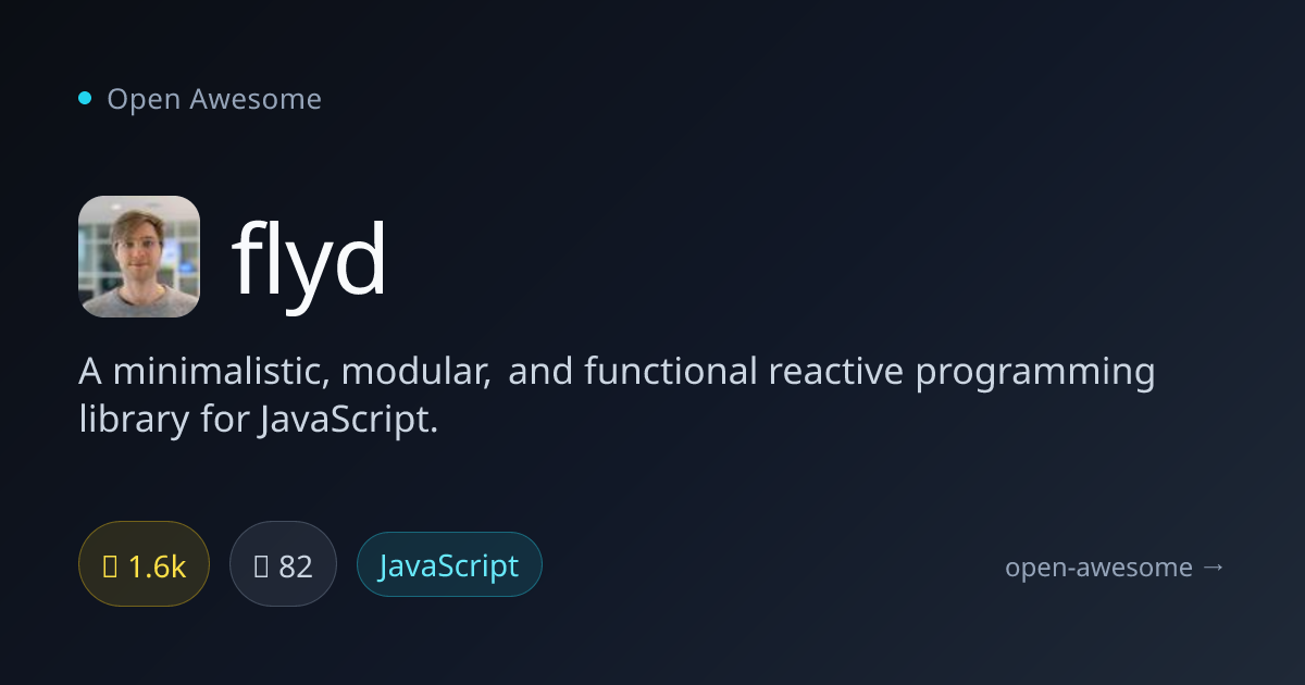 flyd — Minimalistic Functional Reactive Library | Open Awesome