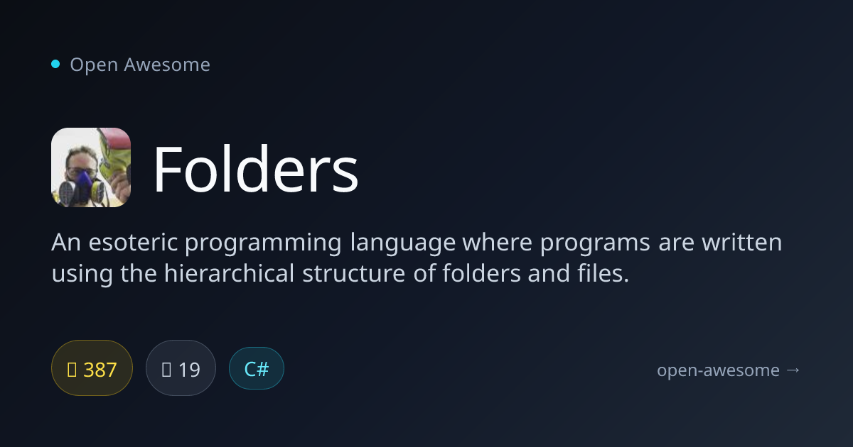 Folders — Esoteric Folder-Based Language | Open Awesome