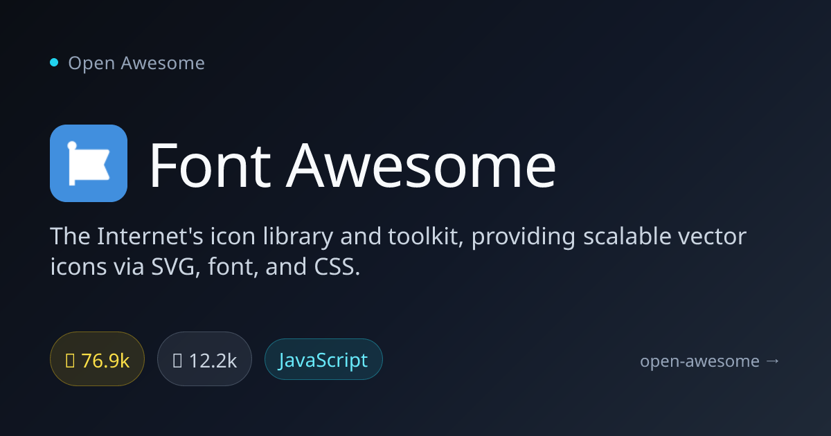 Font Awesome — Scalable Vector Icon Library | Open Awesome