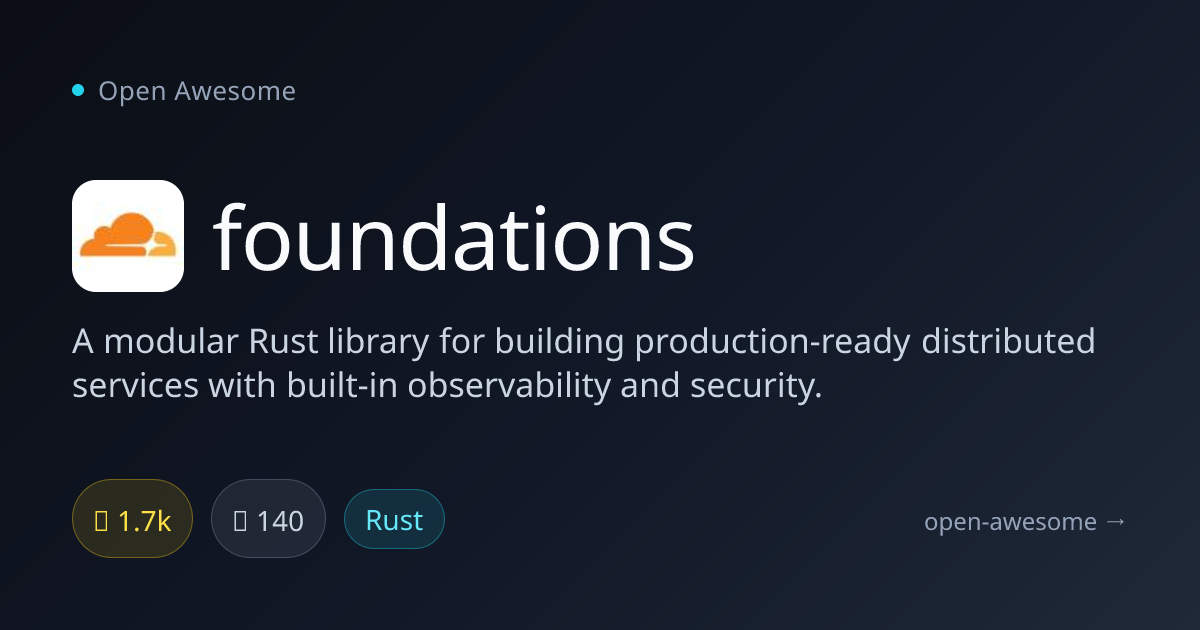 foundations — Rust Library for Distributed Services | Open Awesome