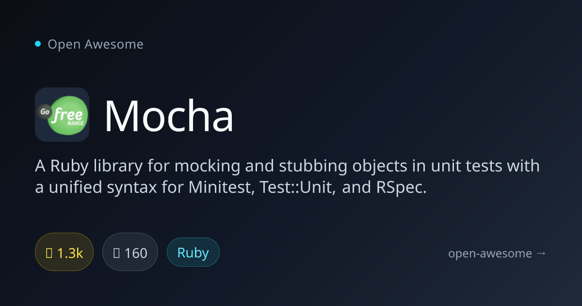 Mocha — Ruby Mocking & Stubbing Library | Open Awesome